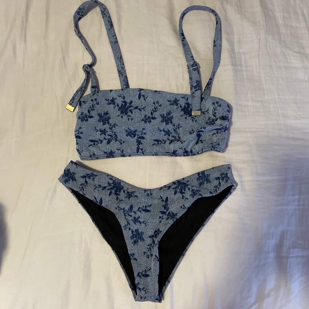 Beach Riot Blue Floral Bikini